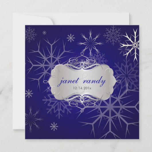 Invitation PixDezines SNOWFLAKES/MARIAGE D'HIVER/DO-IT-YOURSE (Devant)