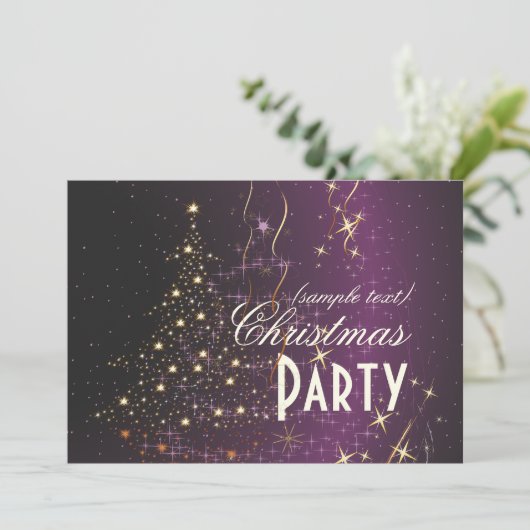 Invitation PixDezines Sparkling Christmas Tree/DO-IT-YOURSELF (Debout devant)