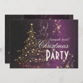 Invitation PixDezines Sparkling Christmas Tree/DO-IT-YOURSELF (Devant / Derrière)