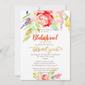 Invitation PixDezines Spring Watercolor Flowers Bar Mitzvah (Dos)
