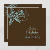Invitation PixDezines Starfish/Beach Wedding Invitations** (Devant / Derrière)