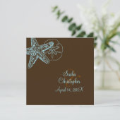 Invitation PixDezines Starfish/Beach Wedding Invitations** (Debout devant)