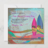 Invitation PixDezines surfeurs vintages, événements de destin (Dos)