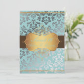 Invitation PixDezines Sweet 16/ Damask/tiara/do-it-yourself c (Debout devant)