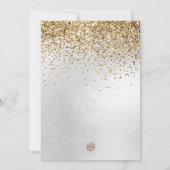 Invitation PixDezines Sweet 16 Diamond Silver Parties scintil (Dos)