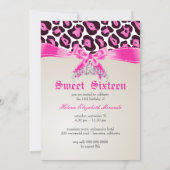 Invitation PixDezines Sweet 16/jaguar rose (Dos)