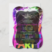 Invitation PixDezines Sweet 16, Laser Lights/Glow Party (Dos)