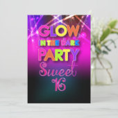 Invitation PixDezines Sweet 16, Laser Lights/Glow Party (Debout devant)
