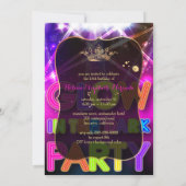 Invitation PixDezines Sweet 16, Laser Lights/Glow Party (Dos)