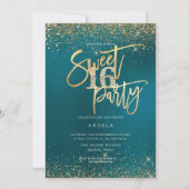 Invitation PixDezines Sweet 16 Parties scintillant Diamond Go (Devant)