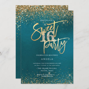 Invitation PixDezines Sweet 16 Parties scintillant Diamond Go
