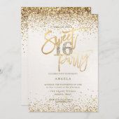 Invitation PixDezines Sweet 16 Parties scintillant Diamond Pe (Devant / Derrière)