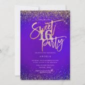 Invitation PixDezines Sweet 16 Parties scintillant Diamond Ul (Devant)