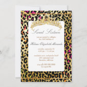 Invitation PixDezines Sweet 16/ princesse/léopard (Dos)