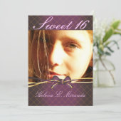 Invitation PixDezines Sweet 16/ princesse/tiara (arrière) (Debout devant)