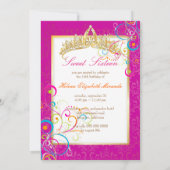 Invitation PixDezines Sweet 16/Rainbow Swirls (Dos)