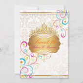 Invitation PixDezines Sweet 16/Rainbow Swirls/DO-IT-YOURSELF  (Devant)