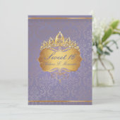 Invitation PixDezines Sweet 16/Vintage Rossi Damask (Debout devant)