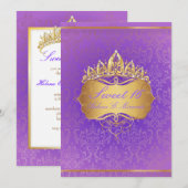 Invitation PixDezines Sweet 16/Vintage Rossi Damask (Devant / Derrière)