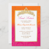 Invitation PixDezines Sweet 16/Vintage Rossi Damask (Dos)