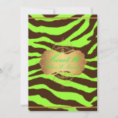Invitation PixDezines SWEET 16/ZEBRA BROWN/DO-IT-YOURSELF NEO (Devant)