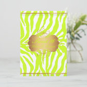 Invitation PixDezines Sweet 16/Zebra Stripes (Debout devant)