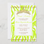 Invitation PixDezines Sweet 16/Zebra Stripes (Dos)