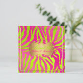 Invitation PixDezines Sweet 16/Zebra Stripes (Debout devant)