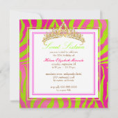 Invitation PixDezines Sweet 16/Zebra Stripes (Dos)