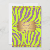Invitation PixDezines Sweet 16/Zebra Stripes (Devant)