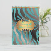 Invitation PixDezines Sweet 16/Zebra Stripes (Debout devant)