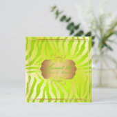 Invitation PixDezines Sweet 16/Zebra Stripes (Debout devant)