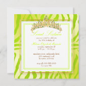 Invitation PixDezines Sweet 16/Zebra Stripes (Dos)