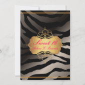 Invitation PixDezines Sweet 16/Zebra Stripes (Devant)