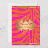 Invitation PixDezines Sweet 16/Zebra Stripes (Devant)