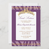 Invitation PixDezines Sweet 16/Zebra Stripes (Dos)