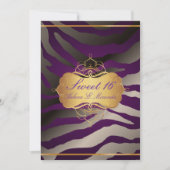 Invitation PixDezines Sweet 16/Zebra Stripes (Devant)