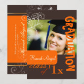 Invitation PixDezines Swirls, Graduation 2011, Couleur person (Devant / Derrière)