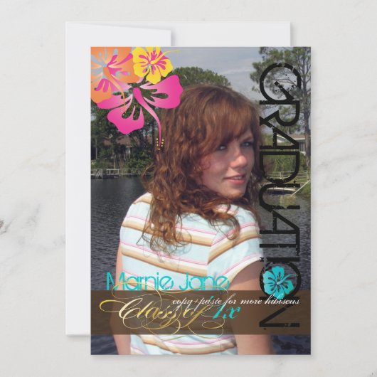 Invitation PixDezines Swirls, Graduation 2011, Couleur person (Devant)