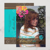 Invitation PixDezines Swirls, Graduation 2011, Couleur person (Devant / Derrière)