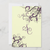 Invitation PixDezines SWIRLS PLUM/Arrière - plan DO-IT-YOURSE (Devant)