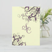 Invitation PixDezines SWIRLS PLUM/Arrière - plan DO-IT-YOURSE (Debout devant)