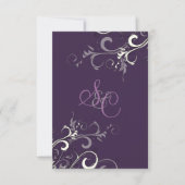 Invitation PixDezines SWIRLS PLUM/CREAM/Arrière - plan DO-IT- (Devant)