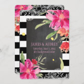 Invitation PixDezines, tableau de bord/peut fleur/aquarelle (Devant / Derrière)