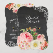 Invitation PixDezines tableau de bord/roses victoriens/montre (Devant / Derrière)