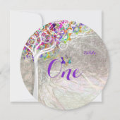 Invitation PixDezines tableau numéros arbre de vie Mitzvah (Devant)