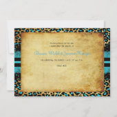Invitation PixDezines taches dentelles+guépards/turquoise+noi (Dos)