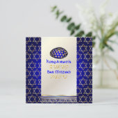 Invitation PixDezines talit+kippah/Stylish Bar Mitzvah/gold (Debout devant)