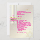 Invitation PixDezines talit soie/Bat mitzvah élégant/or (Dos)