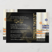 Invitation PixDezines talit/style b'nai mitzvah/do-it-yoursel (Devant / Derrière)